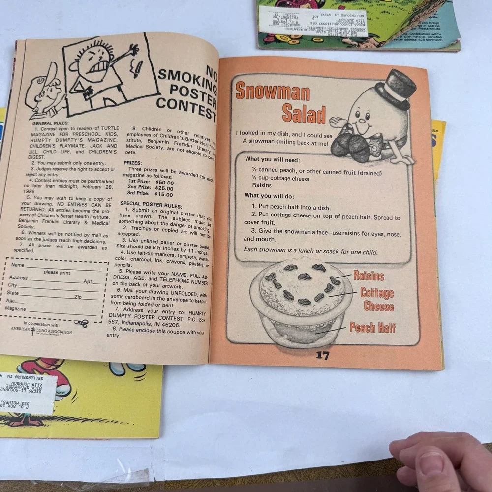 Vintage Lot of Humpty Dumpty Magazine lot of 6 1970s 1980s